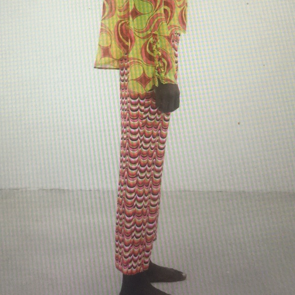 Zara Blogger's Fav Sz/Small Cropped Printed Linen Pants - Picture 9 of 11